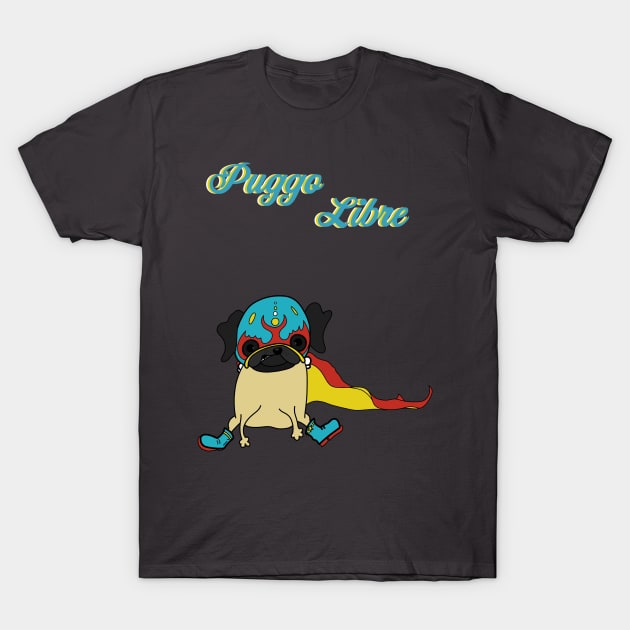 Puggo Libre T-Shirt by OneEyedGuy